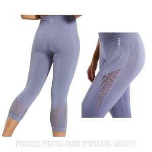 Gymshark Women's Energy Seamless Cutout Leggings in Slate (Size Small)‎